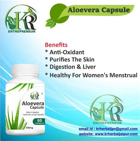 Aloe Vera Capsules At ₹ 95 Bottle Jaipur Id 2850232518030