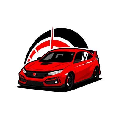 Honda Civic Type R Vector Art Icons And Graphics For Free Download