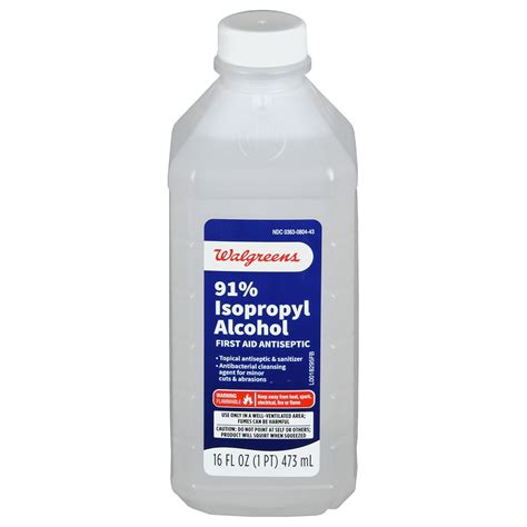 Walgreens 91 Isopropyl Alcohol Walgreens