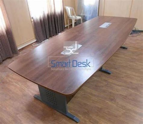 Wooden Rectangular Brown Conference Table Seating Capacity Seater