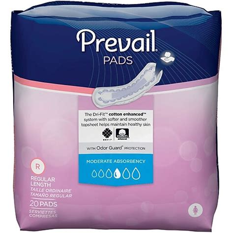 Prevail® Bladder Control Pads Moderate Absorbency Regular Length 180ct At Staples