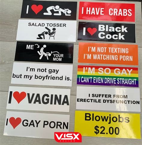 20 Pack Funny Explicit Bumper Sticker Car Vinyl Penis Gay LGBTQ Horny Sexy EBay