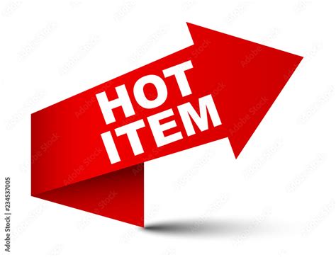 Red Vector Banner Hot Item Stock Vector Adobe Stock