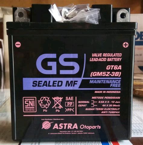 Jual Aki Motor Yamaha Jupiter MX GS Astra GM5Z 3B MF Aki Kering Di