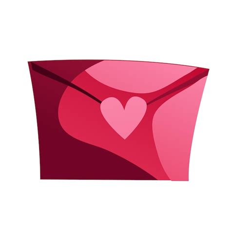 Carta do dia dos namorados envelope rosa um coração em um fundo