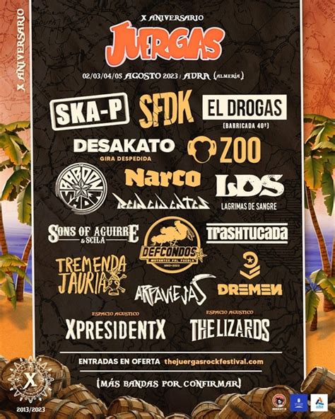 Segundo Avance Del Cartel Del The Juergas Rock Festival 2023