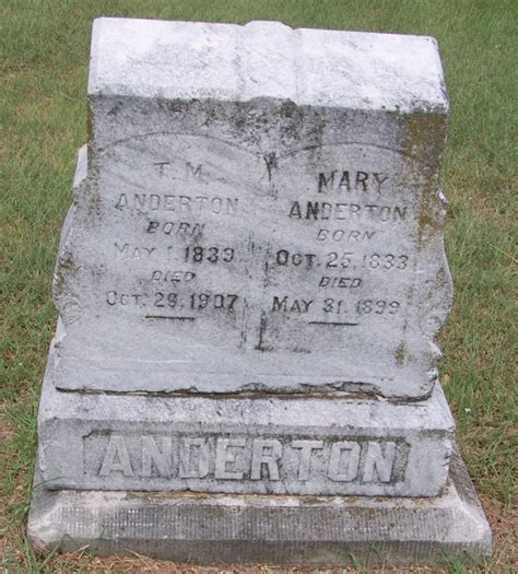 Mary Ann Mayfield Anderton Monumento Find A Grave