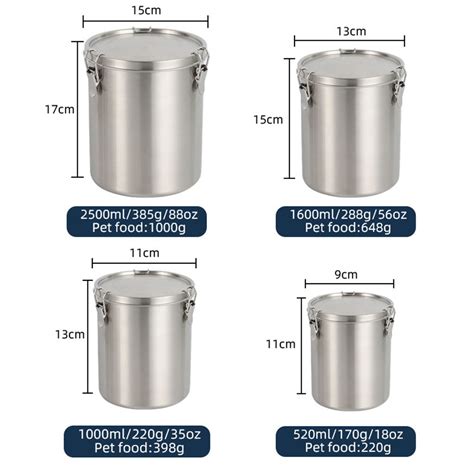 1000ml Stainless Steel Tanks Sealed Kitchen Food Storage Container