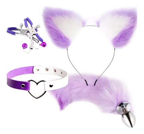 Plug Anal Cola Zorra Collar Orejas Pinzas Kit Cosplay Bdsm MercadoLibre