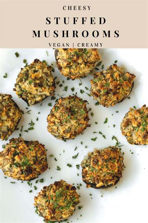 Cheesy Vegan Stuffed Mushroom Recipe | Quick & Amazing - IM-WORTHY