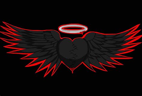 Black Hearted Angel Wings Wallpaper Data Src Red - Wings Images Hd ...