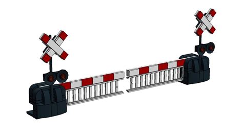 LEGO Train Double Signaux De Croisement De Chemin De Fer Avec Une