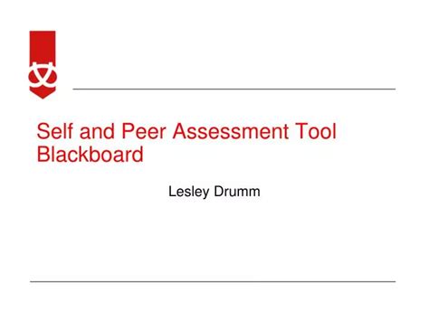 Ppt Self And Peer Assessment Tool Blackboard Powerpoint Presentation