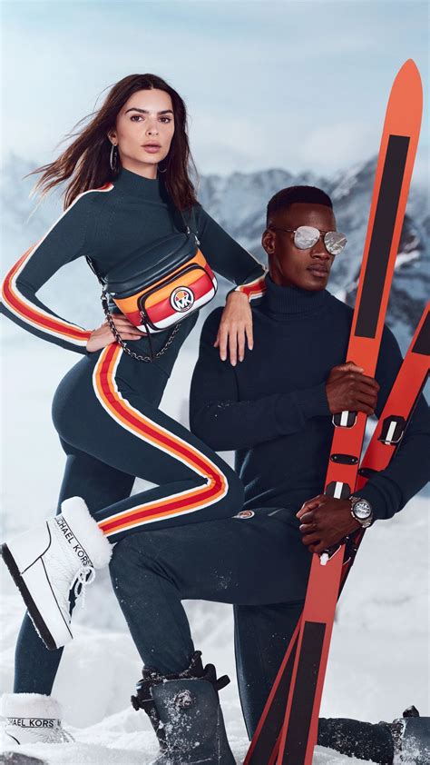 EMILY RATAJKOWSKI For Michael Kors X Ellesse Ski Collection 2022