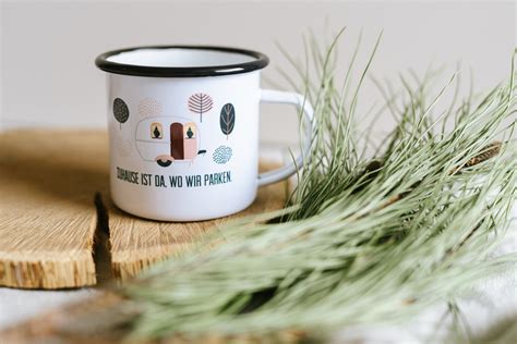 Tasse Aus Emaille Zuhause Ist Da Wo Wir Parken Etsy De