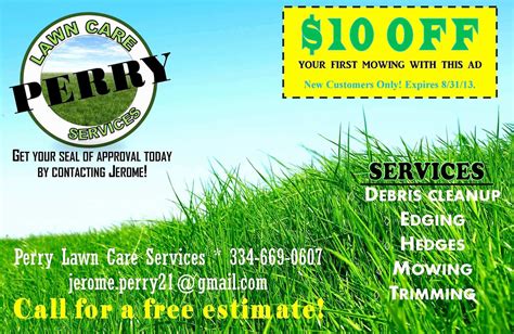 Free Lawn Mowing Flyer Template Detrester