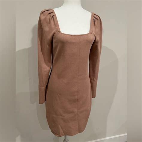 Express Dresses Express X Negin Mirsalehi Ruffle Nude Dress Poshmark