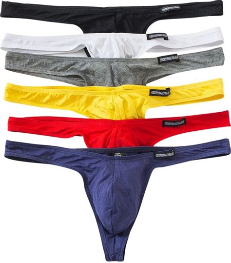 YUFEIDA Men S Comfortable Modal G String Thong Underwear Sexy Low Raise Bikini Briefs Pack