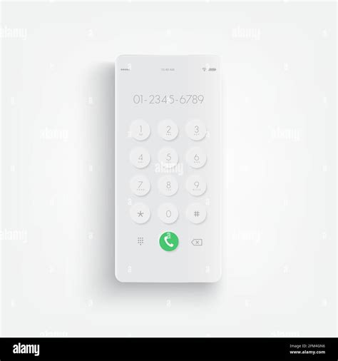 Modern white smartphone. Display keypad with numberst for mobile phone ...