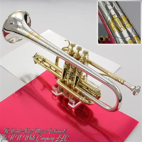 1938 Vintage King H. N. White Silver Tone Master Model Cornet SN:212508 ...