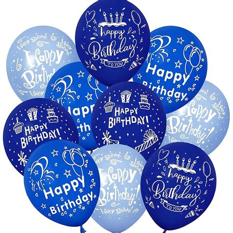 pcs blue birthday balloons  birthday party pattern childrens
