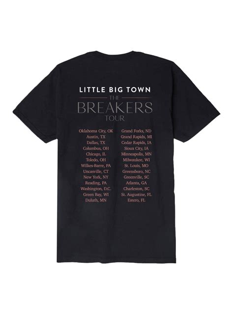 Breakers Tour Photo Date Back T Shirt Shop The Little Big Town Merch