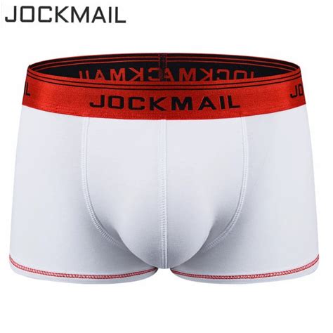 Jockmail New Brand Breathable Boxers Cotton Cueca Gay Men Underwear Penis U Convex Big Pouch