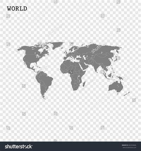 High Quality Map World Borders Regions Stock Vector (Royalty Free