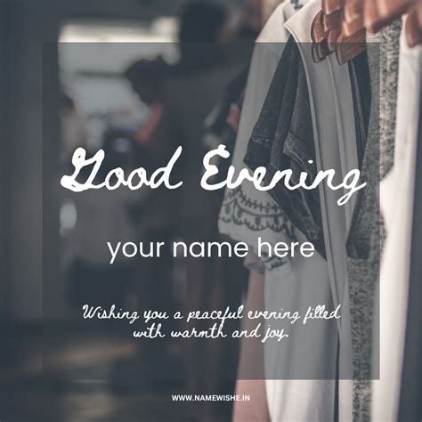 Good Evening Card Online With Your Name