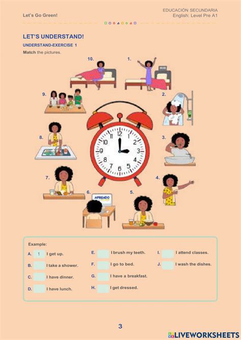 My Daily Routine Interactive Activity For 2 Grade