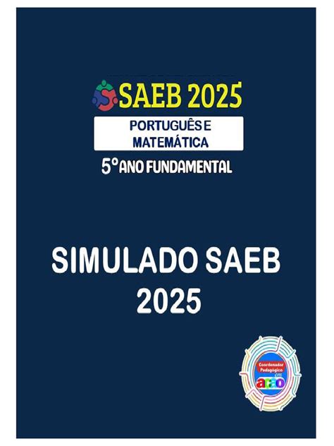 Simulado Saeb 2025 5o Ano