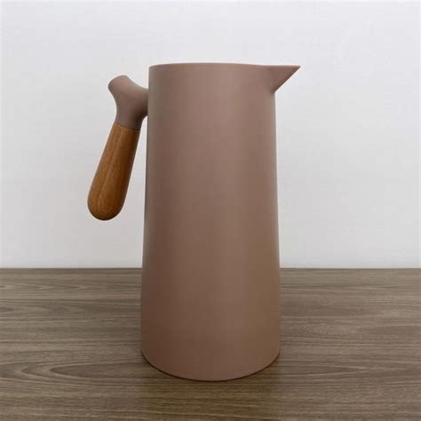 Garrafa Térmica 1L Nude Alça Ergonômica de Madeira Mai Home Garrafa Térmica Magazine Luiza