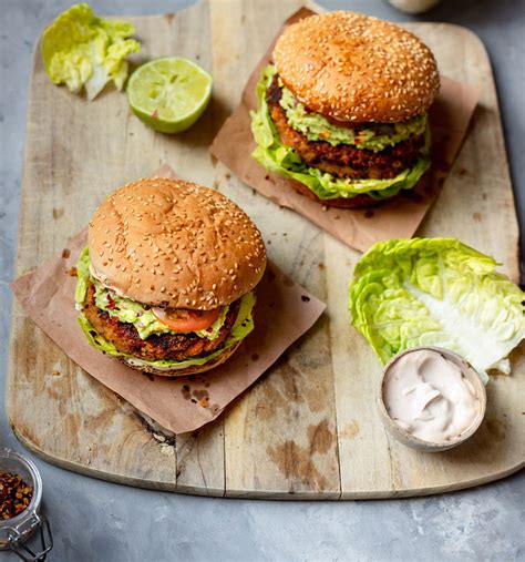 Vegan Avocado Bean Burger Vegan Food Living