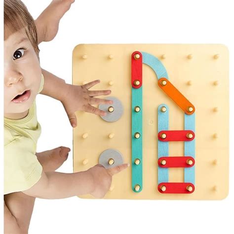 Montessori Pegboard Puzzle Casse Tête Perforé Montessori Casse Tête