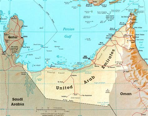 Cartina Geografica Politica Degli Emirati Arabi Uniti