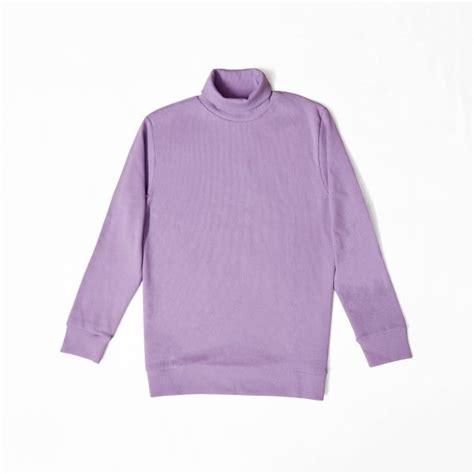 Lavender Turtleneck Sweatshirt Blacknavy