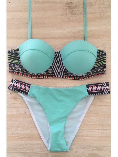 Push Up Bikini And Swimwear Sexy Halter Black And White Bikini Sets And Tops ZAFUL