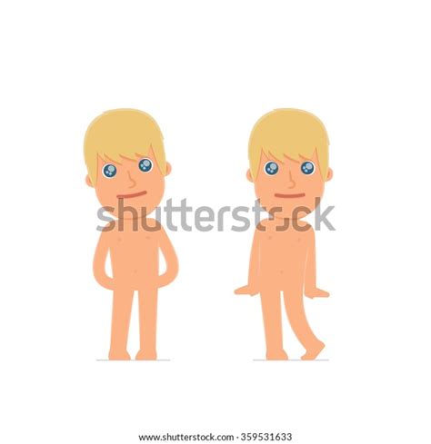 Cute Affectionate Character Naked Man Shy Stock Vector Royalty Free 359531633 Shutterstock