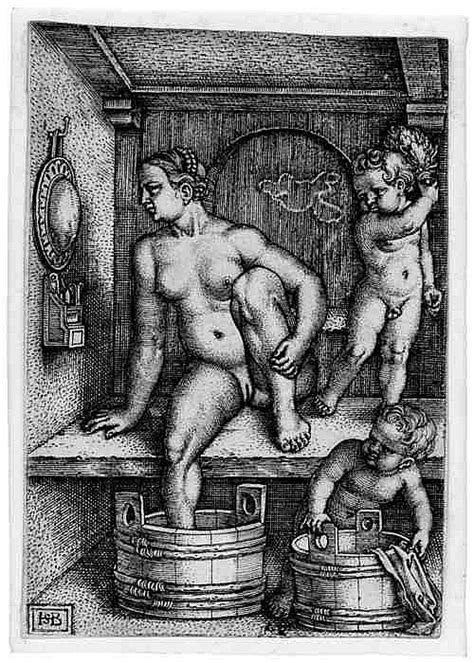 Sold Price Beham Hans Sebald Frau Mit Zwei Kindern In Der Badestube