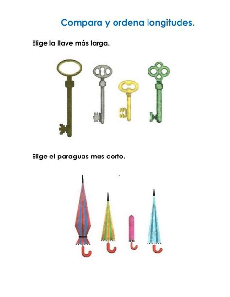 Ejercicio De Comparar Y Ordenar Longitudes Screwdriver Jaime