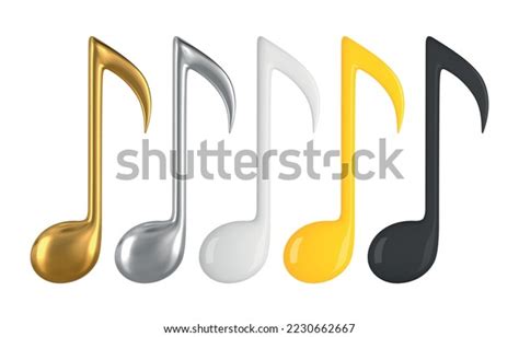 Realistic Vector Music Notes 3d Illustration Stock Vector (Royalty Free ...