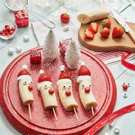 A Healthy Banana And Strawberry Santa Recipe For Kids Hello