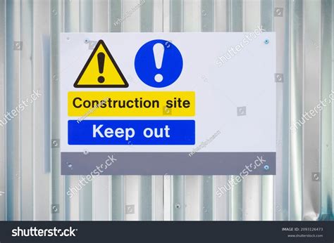 Construction Site Health Safety Message Rules Stock Photo 2093126473 ...