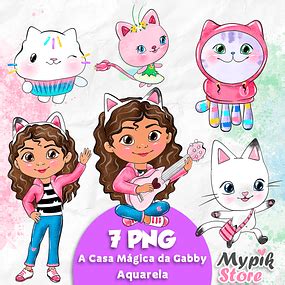 Mundo Magico Da Gabby Png - Kit Digital A Casa Mágica da Gabby Aquarela PNG