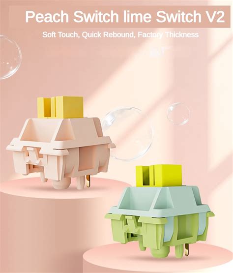 Outemu Peach Switch V Lime Switch V Customization Mechanical Keyboard Hot Swap Switch Dust