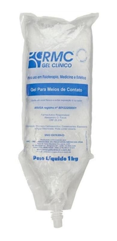 Kit 2 Gel Condutor Clinico Para Ultrassom Incolor Bag 1Kg RMC Gel