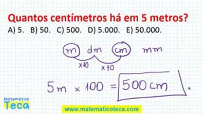 Como Passar De Metros Para Centímetros - Transformar metros para centímetros - Matemática
