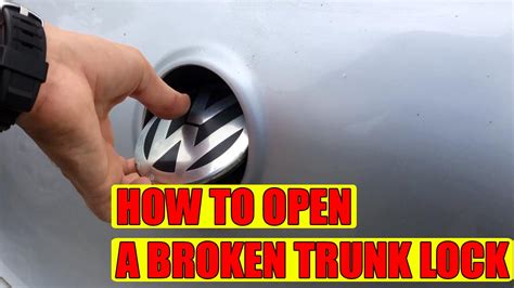 How to open a broken boot (unlock trunk) VW Golf Mk5, Golf GTI, Passat