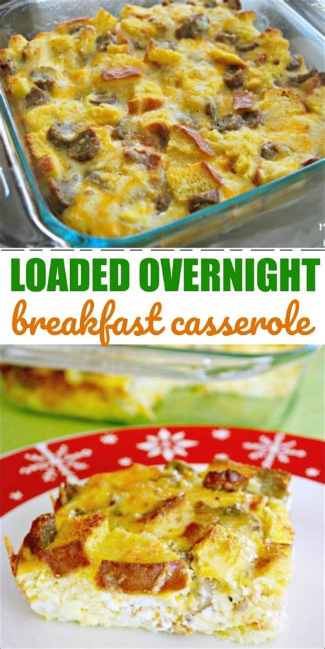 Overnight Egg Casserole | Breakfast casserole easy, Overnight breakfast
