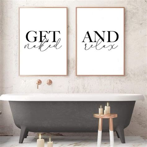 Get Naked And Relax Canvas Poster Modular Wall Art Relax Wall Art Bathroom Art